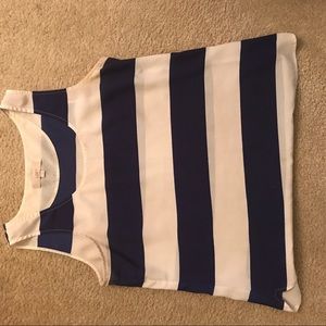 Striped satin tank top